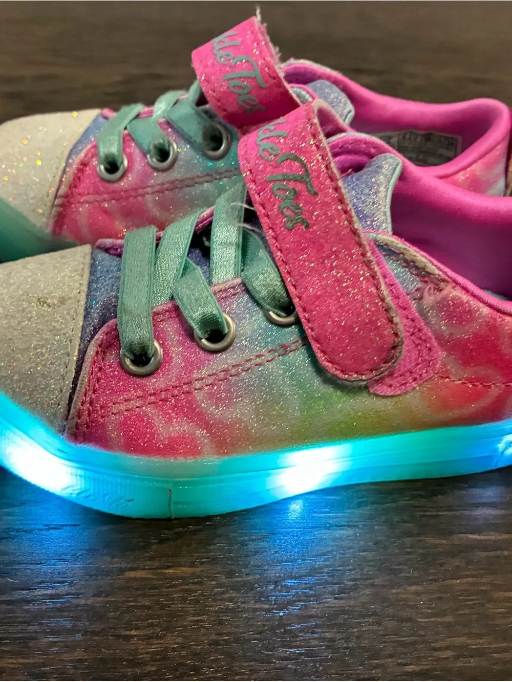Skechers Twinkle Toes - 4 Pairs, Price - Light-Up Shoes - Pink - Girls 8T